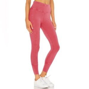 🌻NWOT Free People FP Movement Hot Shot Legging Pink Ribbed Accents